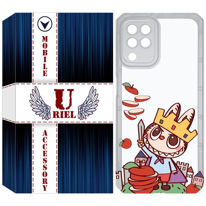 کاور یوریل مدل Clear کد 115 طرح لبوبو Labubu مناسب برای گوشی موبایل سامسونگ Galaxy A22 4G / M32 / M22