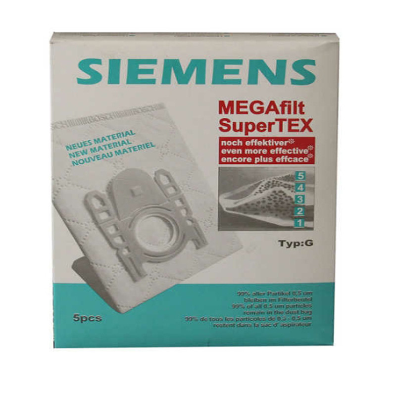 کیسه جاروبرقی کد 00400 مناسب برای جاروبرقی زیمنس بسته 5 عددی