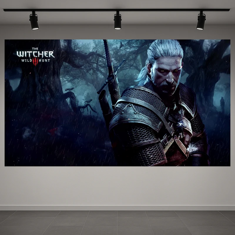 تابلو بوم طرح مخمل  بازی کامپیوتری مدل witcher کد AR3061790