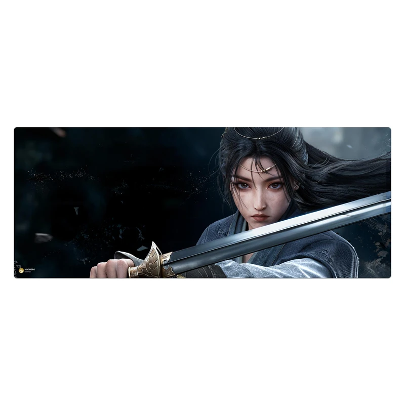 ماوس پد هومرو مدل HX590 طرح sword of justice سایز 40x100 سانتی‌متر