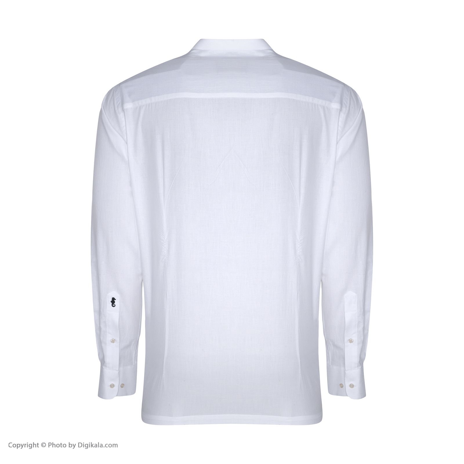 پیراهن آستین بلند مردانه ایکات مدل PST1152419 رنگ سفید -  - 3