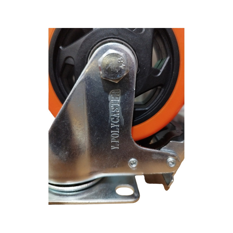 چرخ کفی‌گردان مدل ترمزدار کد 3-59-POL-125GT