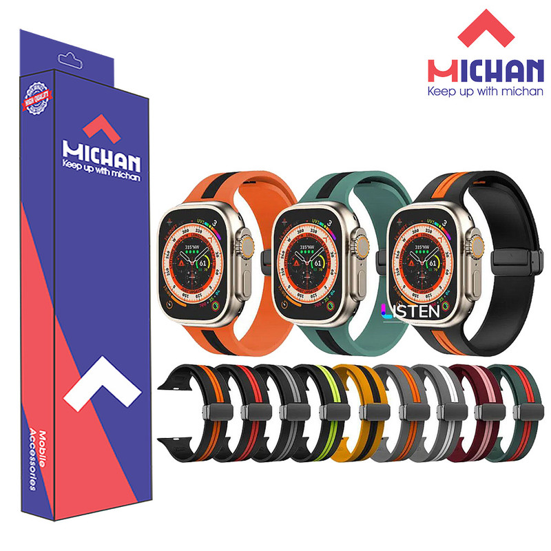 بند میچان مدل مگنتی Magnetic-2CC مناسب برای اپل واچ سری سایز /42/44/45/46/49 میلی متری