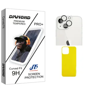 JF Diamond Glass FLL Back Protector For Apple iPhone 13 With Camera Lens Protector