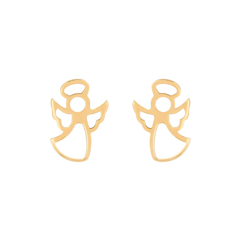 گوشواره میخی طلا 18 عیار زنانه میو گلد مدل فرشته کدE700