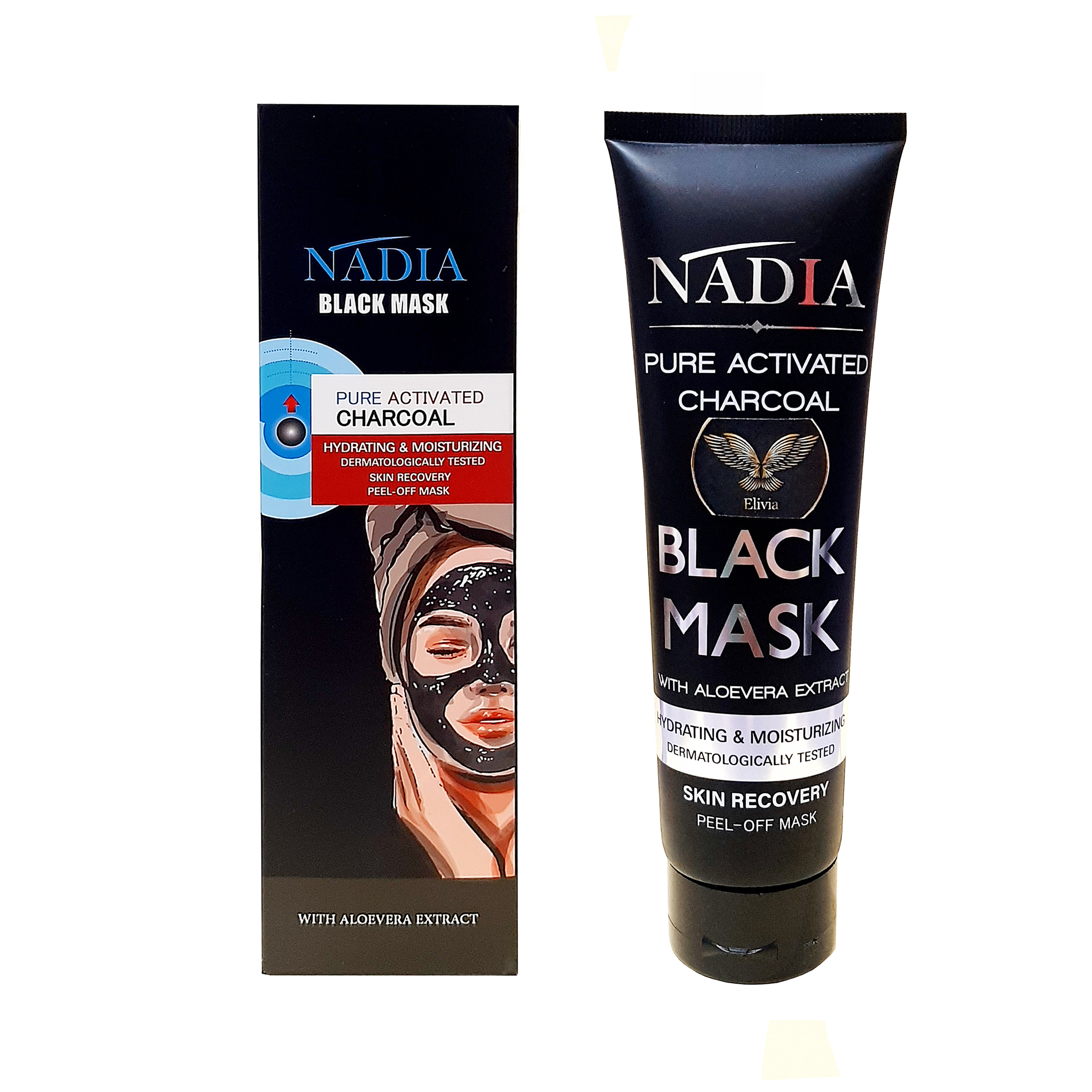 ماسک صورت نادیا مدل زغال حجم 150 میلی لیتر