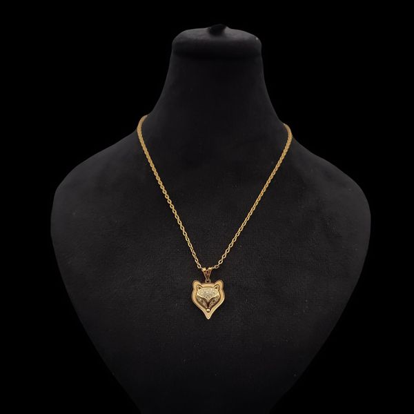 گردنبند طلا 18 عیار زنانه با زنجیر حلقه‌ای (فلامینگو) ناریا مدل فاکس