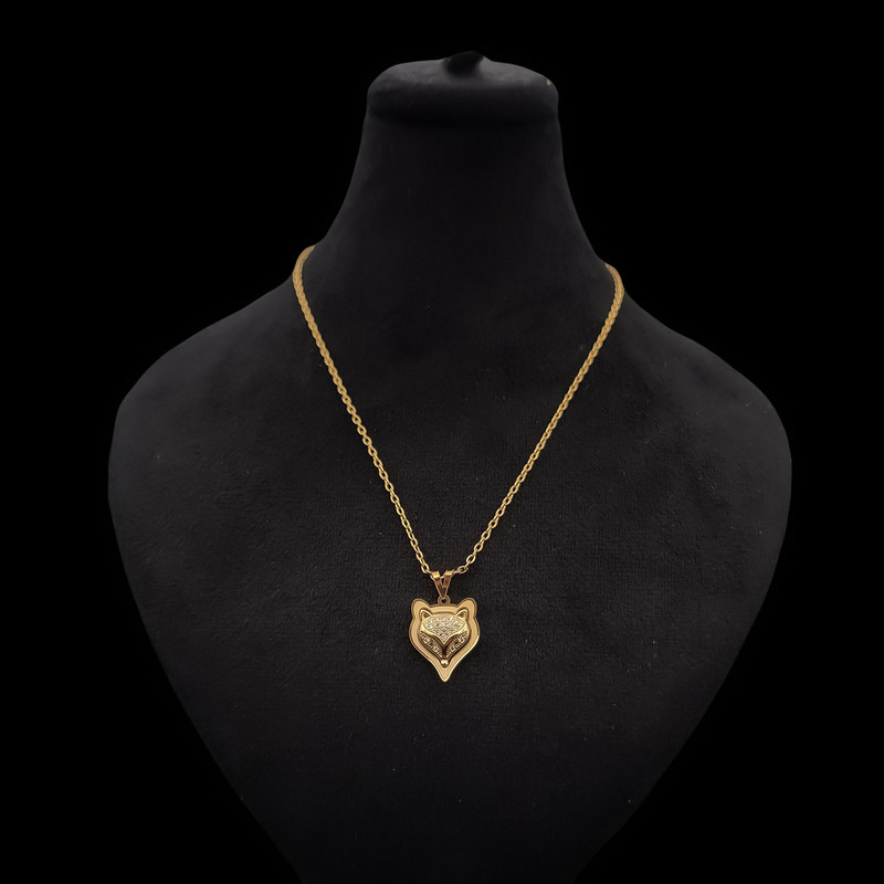 گردنبند طلا 18 عیار زنانه با زنجیر حلقه‌ای (فلامینگو) ناریا مدل فاکس