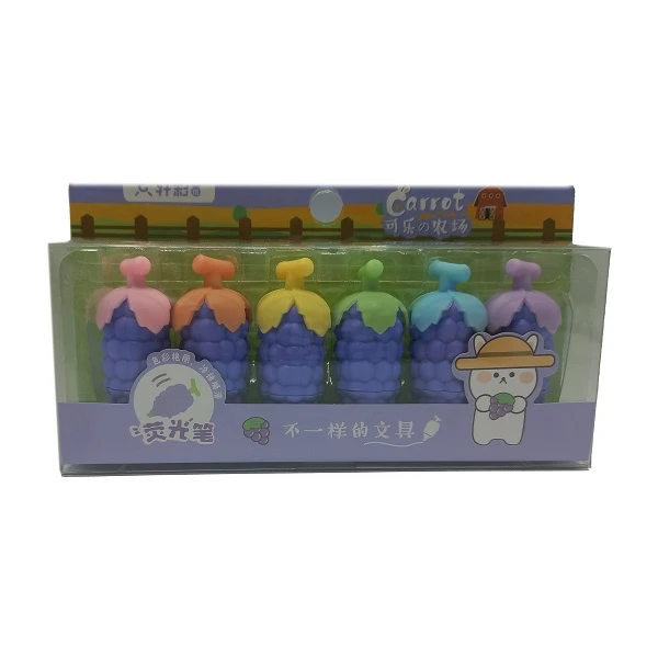 ماژیک علامت گذار مدل خوشه انگور  بسته 6 عددی