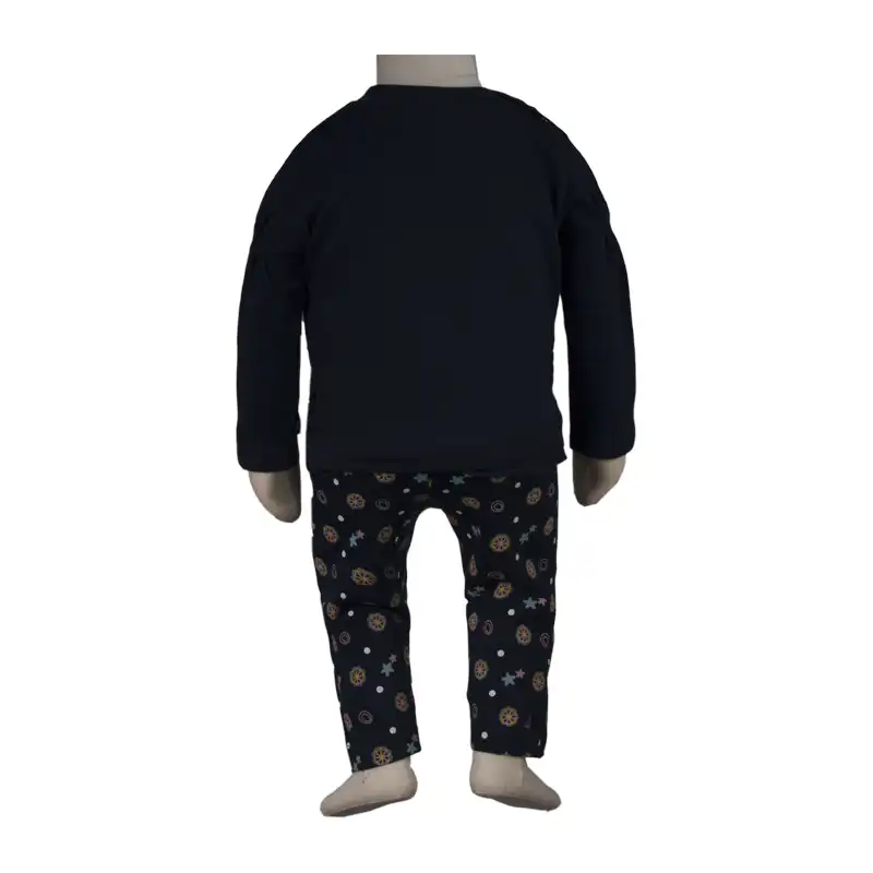 ست بلوز و شلوار نوزادی آدمک کد 119232 رنگ سرمه ای