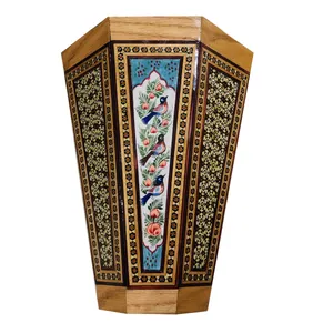 سطل خاتم کاری طرح گل و مرغ کد 19845