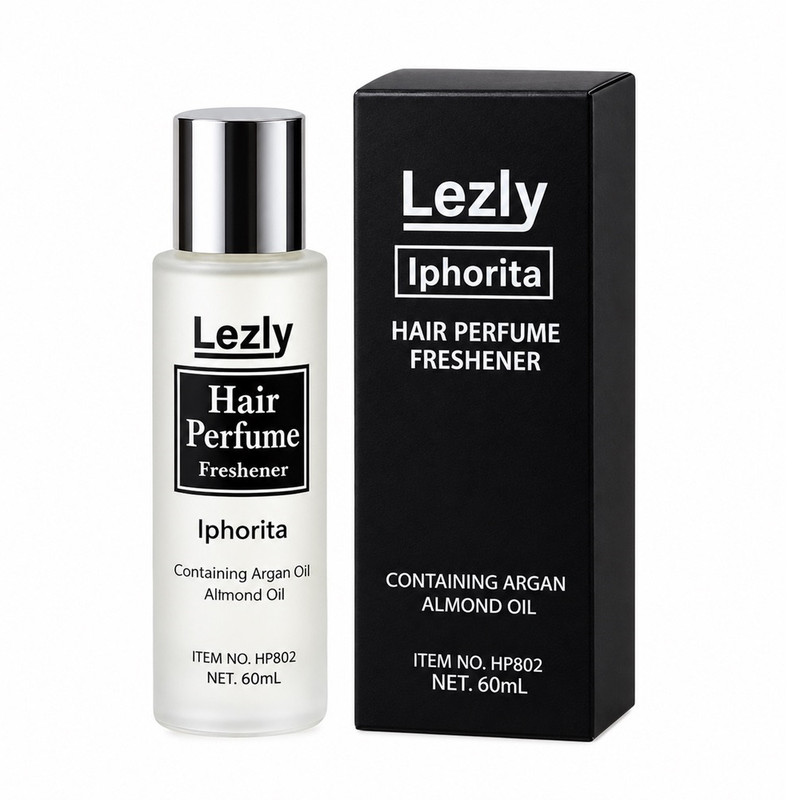 عطر موی لزلی مدل Iphorita، حجم 60 میلی لیتر، با رایحه خنک و تلخ، حاوی روغن آرگان و روغن بادام