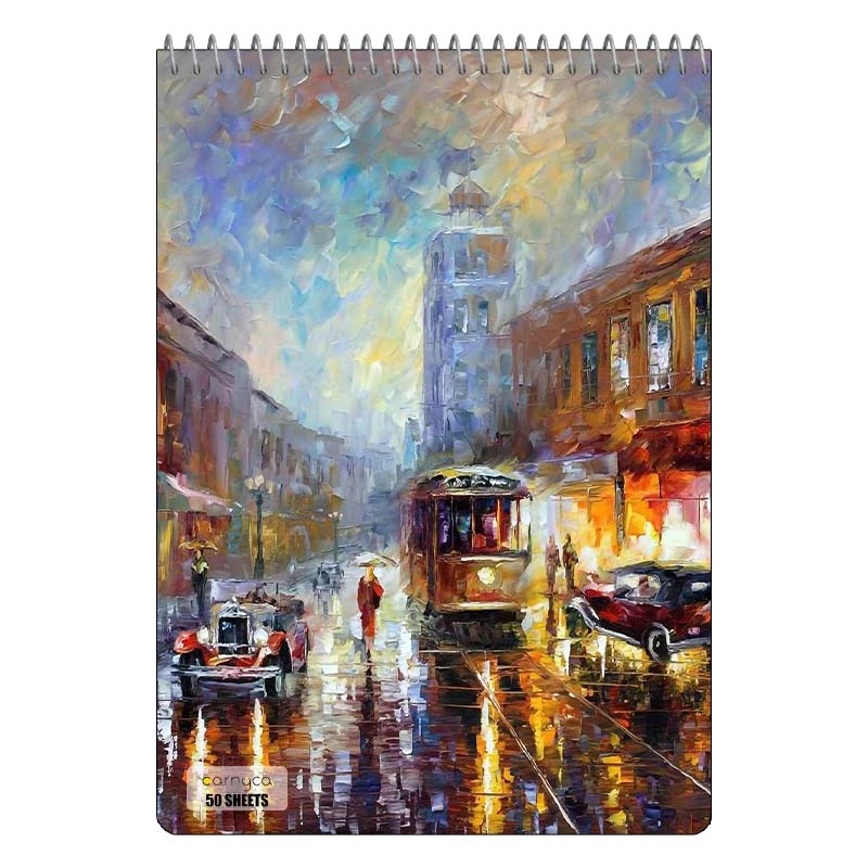 دفتر نقاشی 50 برگ سیمی کارنیکا طرح نقاشی های آبرنگی Watercolor Paintings کد 71389