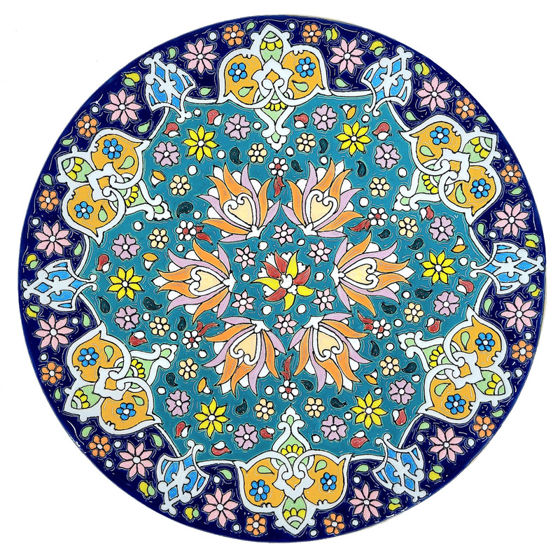بشقاب میناکاری مدل ZMN-20-8