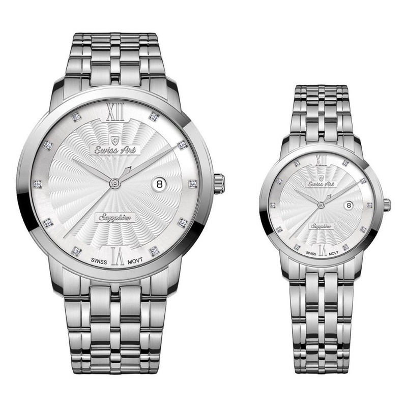 ست ساعت مچی عقربه‌ای زنانه و مردانه سوئیس آرت مدل 62001112-01