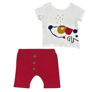 ست تی شرت و شلوارک نوزادی مدل 009