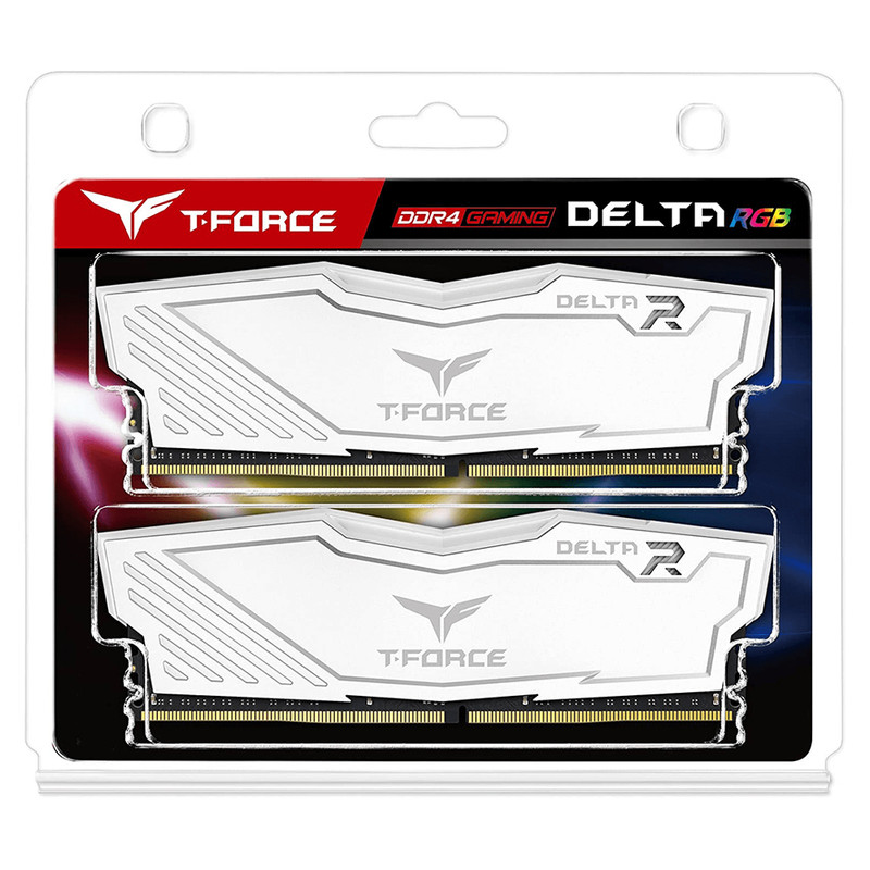 رم کامپیوتر DDR4 دو کاناله 3200 مگاهرتز CL16 تیم گروپ مدل T-Force Delta RGB ظرفیت 64 گیگابایت