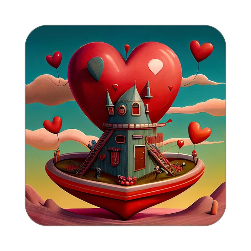 زیر لیوانی کاکتی مدل عاشقانه کد mp13084