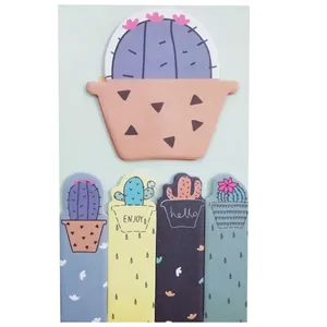 کاغذ یادداشت چسب دار طرح کاکتوس مدل dot مجموعه 5 عددی