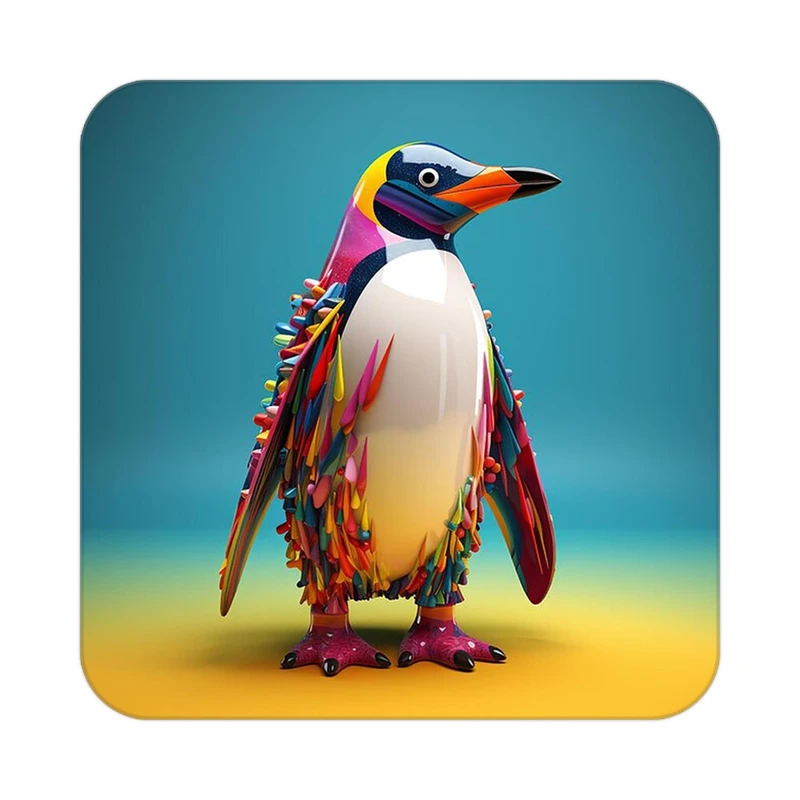 زیر لیوانی کاکتی طرح حیوانات رنگی مدل mp25259