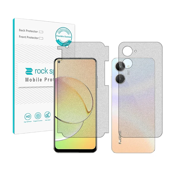 محافظ صفحه نمایش مات راک اسپیس مدل HyMTT مناسب برای گوشی موبایل ریلمی 10 به همراه محافظ پشت گوشی