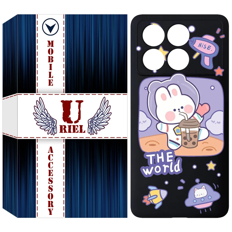 کاور یوریل مدل KSH کد 8 طرح خرگوش فضانورد مناسب برای گوشی موبایل شیائومی Poco X6 Pro