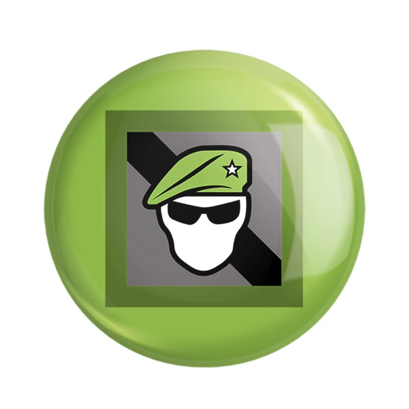 مگنت خندالو مدل recruit_green  بازی رینبو سیکس سیج  کد 30364