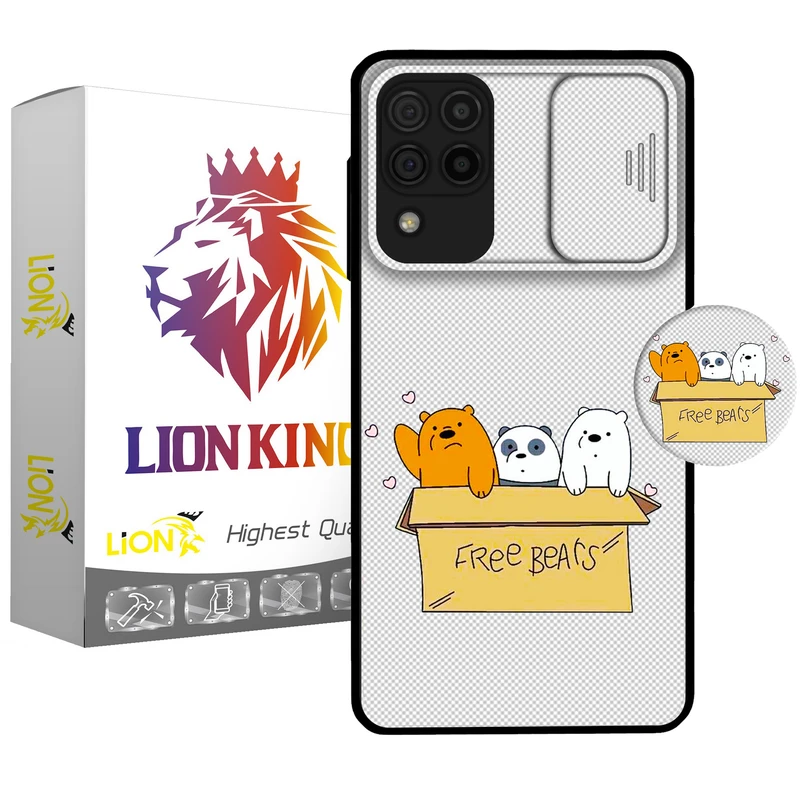 کاور لاین کینگ مدل PandaBax مناسب برای گوشی موبایل سامسونگ Galaxy A22 4G  به همراه پایه نگهدارنده