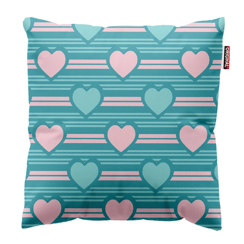  کوسن پاد آفرین طرح قلب کد 3172 سایز 30*30 سانتی متر