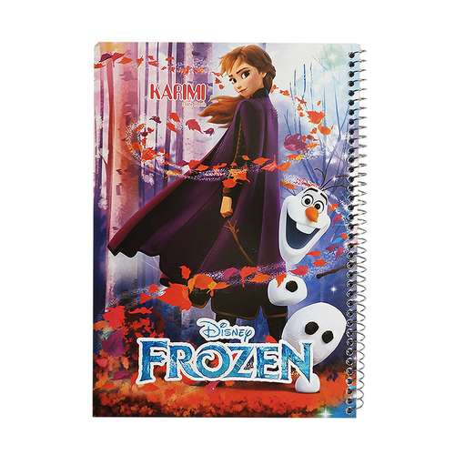 دفتر مشق 50 برگ کریمی طرح فروزن مدل حاشیه دار کد 140185 