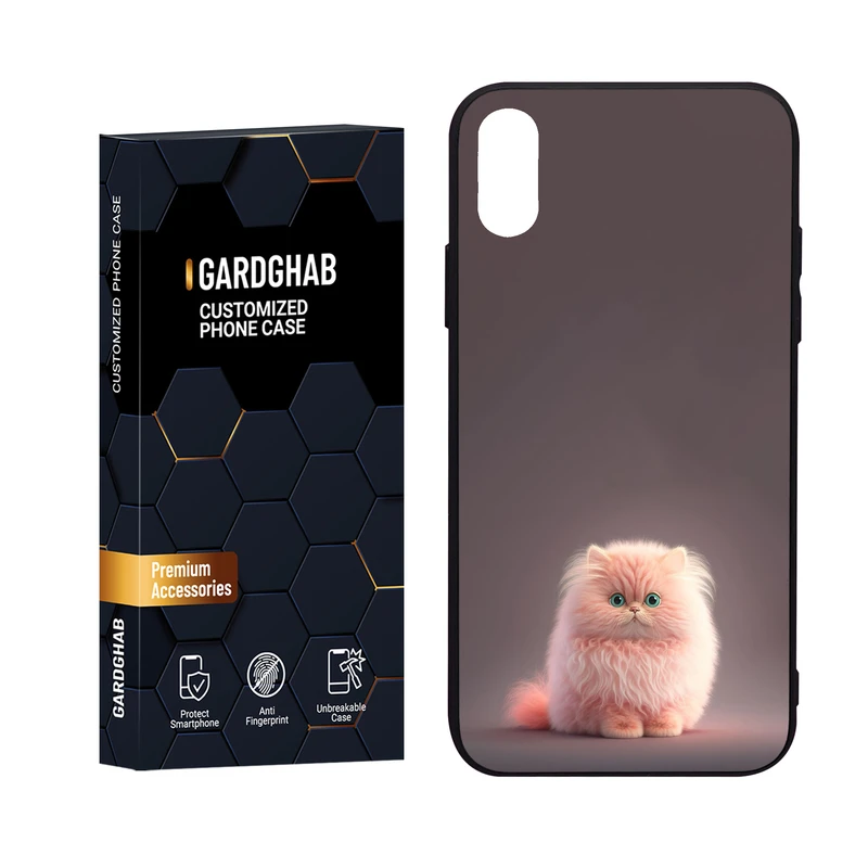 کاور گارد قاب مدل پشت گلس فانتزی مناسب برای گوشی موبایل اپل iPhone X/Xs