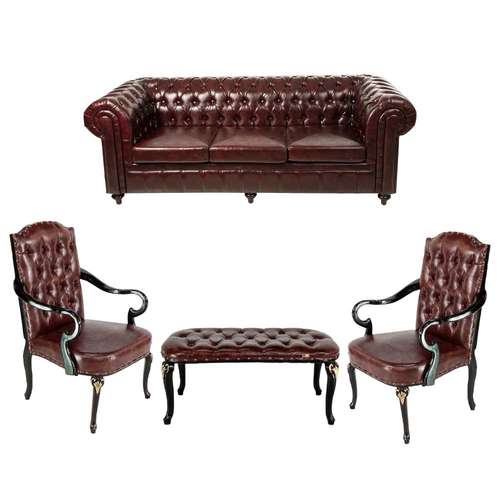 مبل بازرگانی پارسین مدل چستر ورنا به همراه جلومبلی 5 نفره