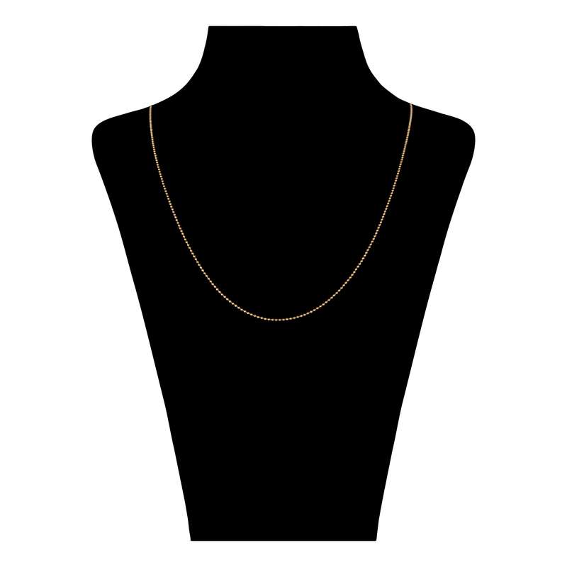 زنجیر طلا 18 عیار زنانه گلدم طرح ساچمه‌ای مدل PE-3070021