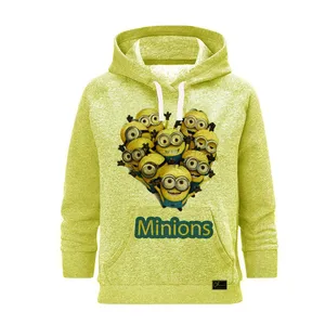 هودی زنانه مدل مینیون کد J16 رنگ لیمویی