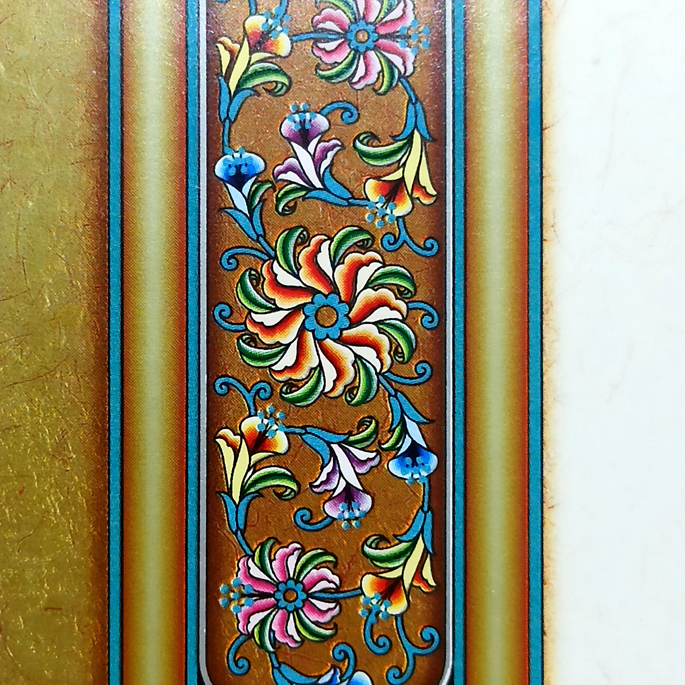 کاغذ تذهیب A4 خانه تذهیب طرح گل‌فرنگ کد 4024 بسته 20عددی