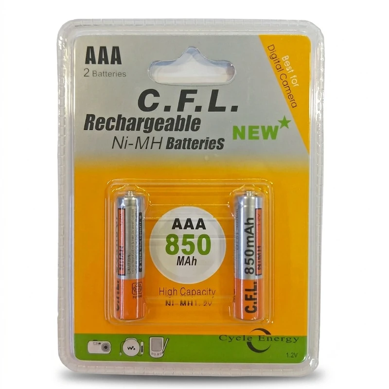 باتری نیم قلمی قابل شارژ سی اف ال مدل CF-056 بسته دو عددی