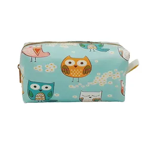 کیف لوازم آرایش زنانه مدل مکعبی طرح جغد