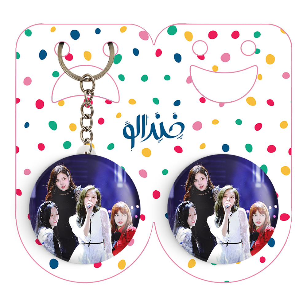 پیکسل خندالو مدل گروه بلک پینک کد 14534 به همراه جاکلیدی