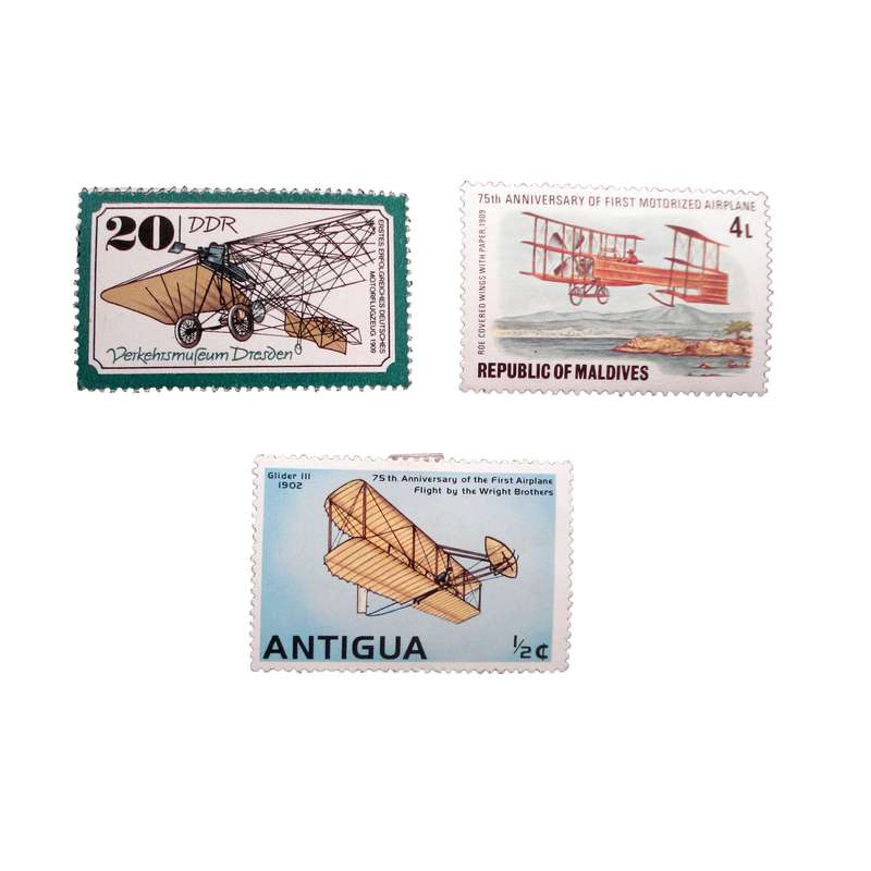 تمبر یادگاری مدل هواپیما  کد DS1875 مجموعه 3 عددی