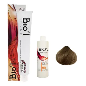 کیت رنگ مو بیول سری HONEY شماره 8.18 حجم 100 میلی لیتر رنگ بلوند نسکافه ای روشن