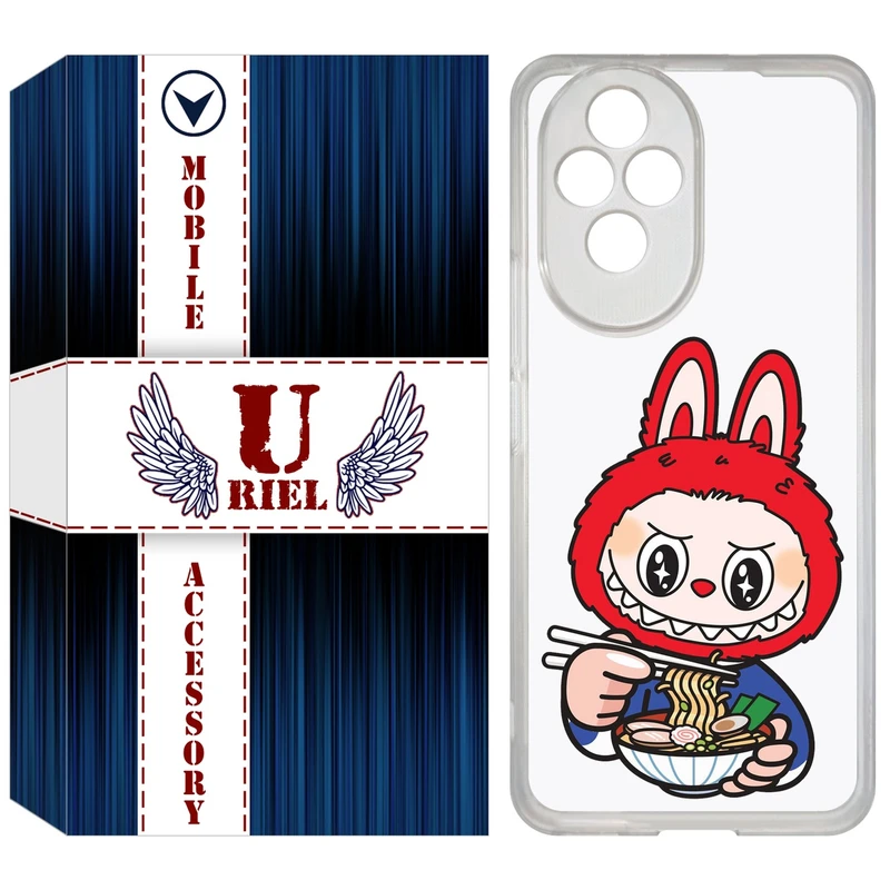 کاور یوریل مدل Clear کد 117 طرح لبوبو Labubu مناسب برای گوشی موبایل آنر 200