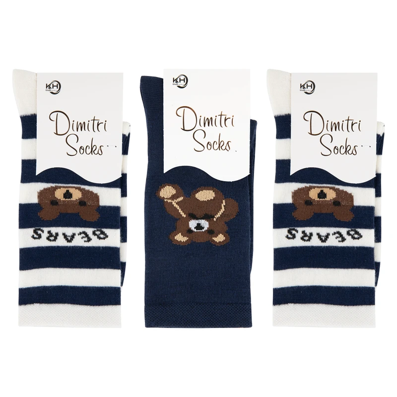 جوراب ساق بلند بچگانه دیمیتری مدل DM13-3 مجموعه 3 عددی