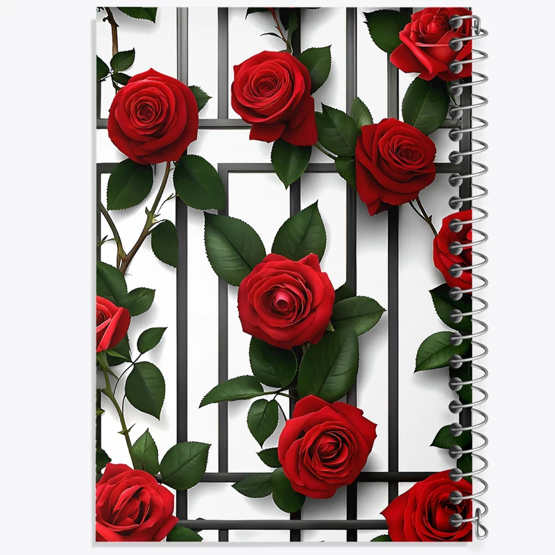 دفتر مشق 50 برگ خندالو طرح گل گلی کد F7088