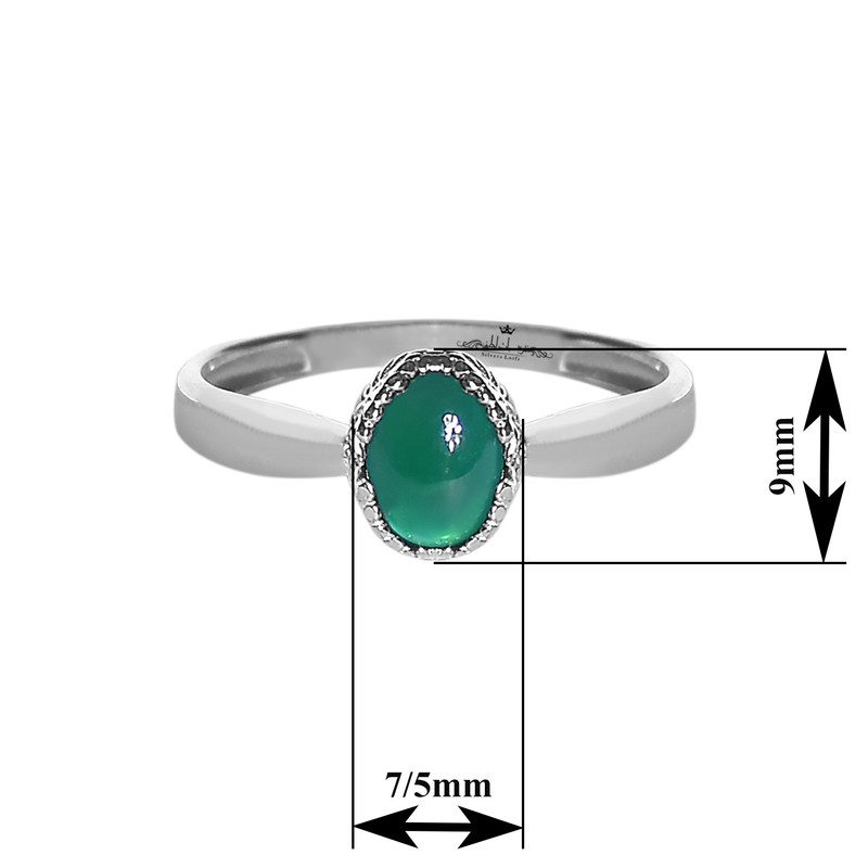 انگشتر نقره زنانه نقره جات لطفی مدل عقیق کد ANZS03E09