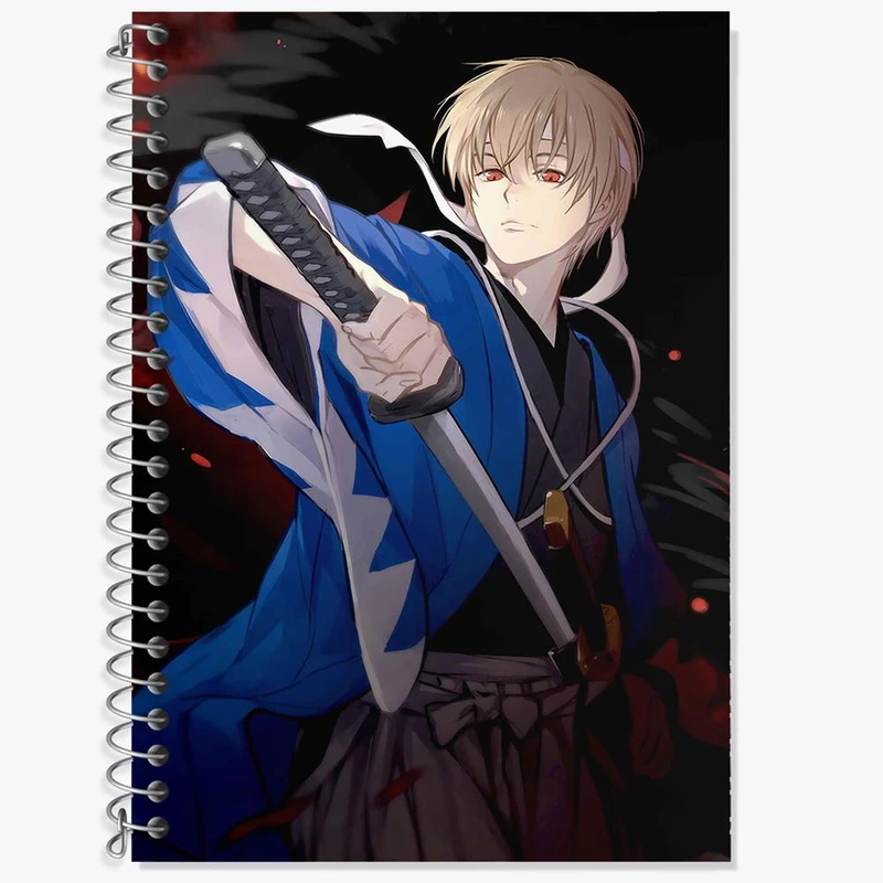 دفتر لغت 50 برگ خندالو مدل اوکیتو و سوباتو انیمه گینتاما کد 12956