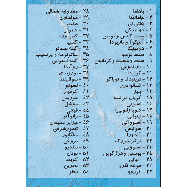 نقشه انتشارات گیتاشناسی نوین مدل جهان کلاسیک و امروز  IR.W-4 مجموعه 2 عددی