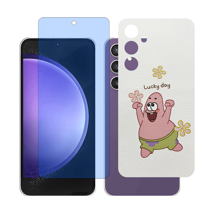 محافظ صفحه نمایش بلوکات گلس مدل Together مناسب برای گوشی موبایل سامسونگ Galaxy S23 FE به همراه برچسب پوششی پشت گوشی 