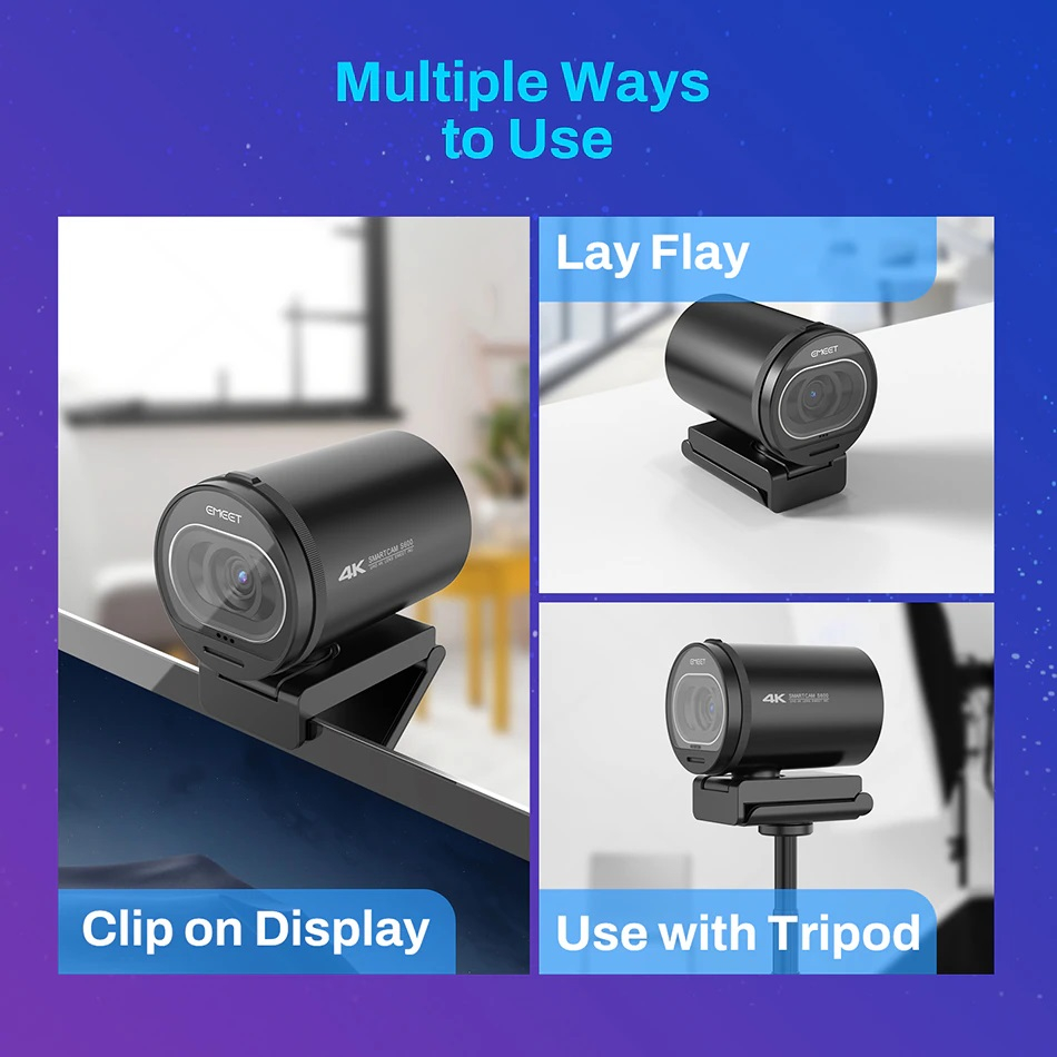 وب کم ایمیت مدل 4K 60FPS TOF Autofocus