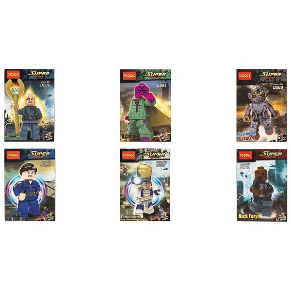 ساختنی دکول مدل Super Heroes 0223-0228 بسته 6 تایی ساختنی دکول مدل Super Heroes 0223-0228 بسته 6 تایی