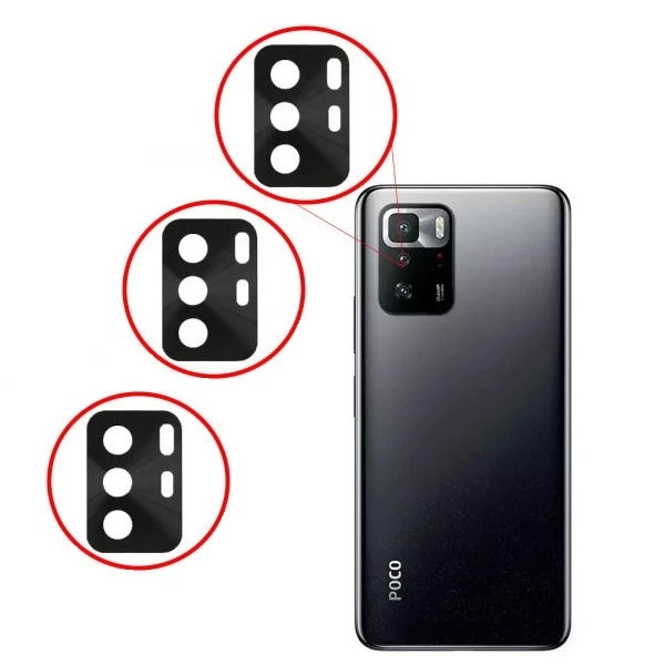  محافظ لنز دوربین مدل فلزی مناسب برای گوشی موبایل شیائومی Poco X3 GT بسته 3 عددی